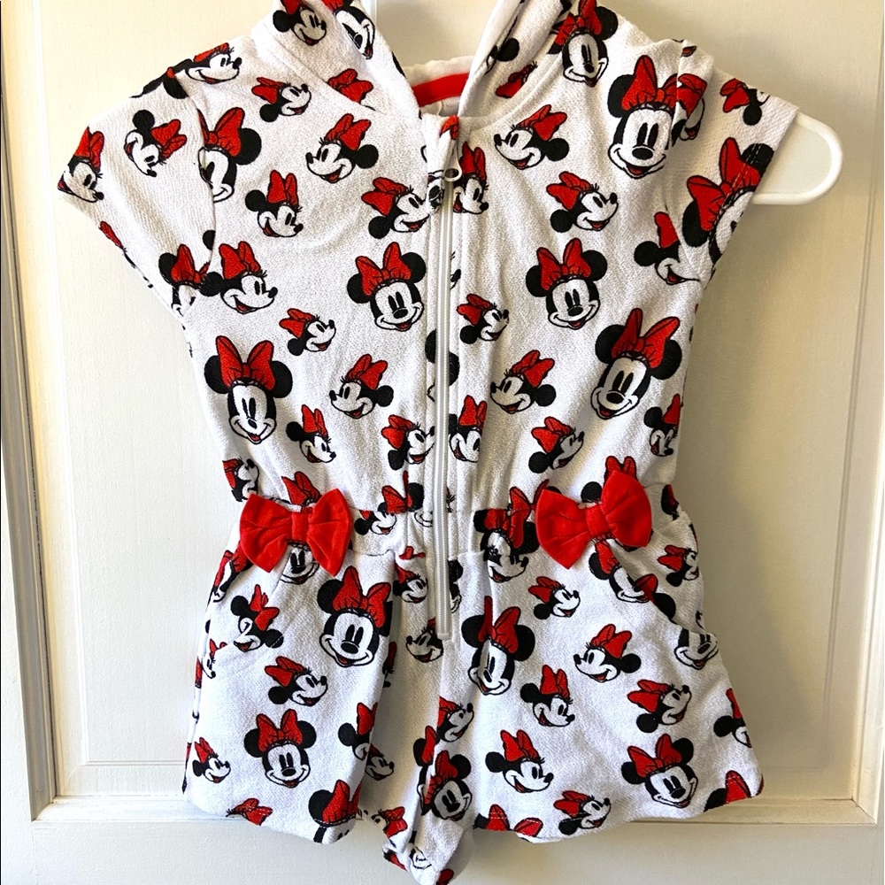 Minnie Mouse romper swim cover-up size 4